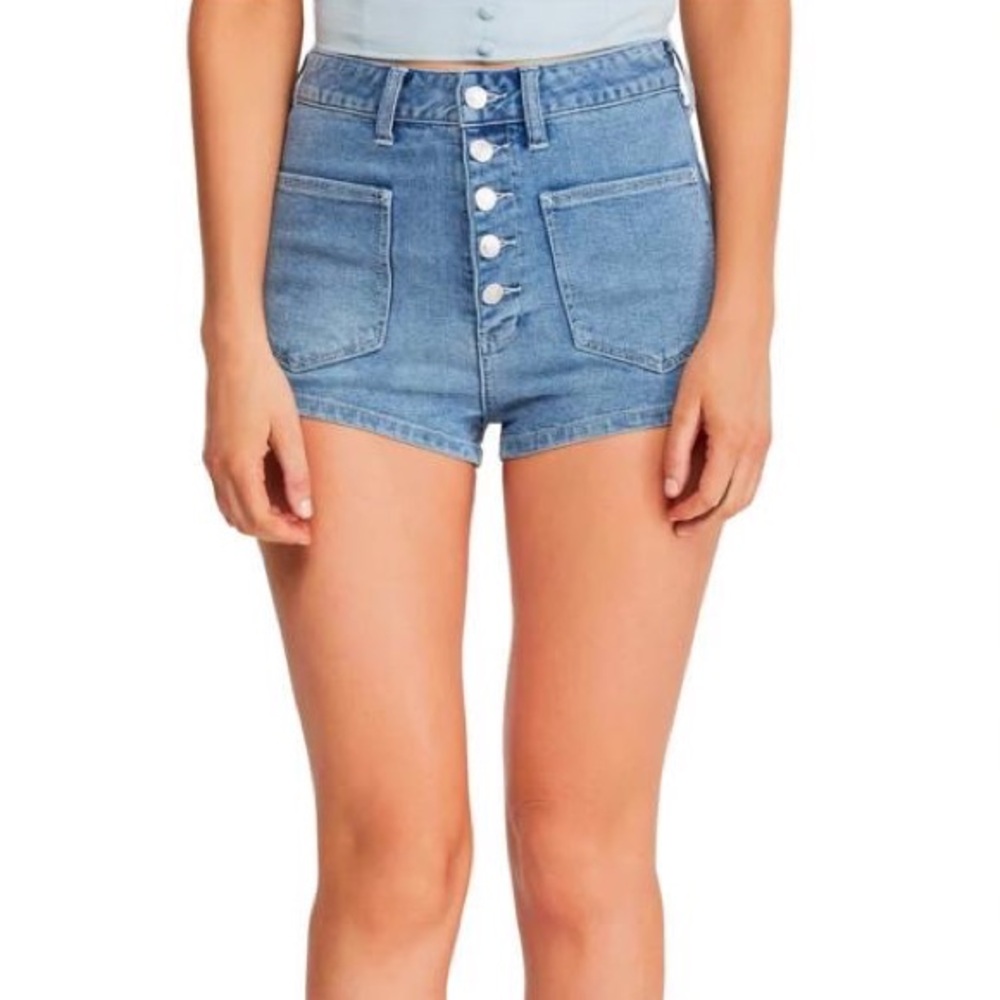 Free People Bridgette High Waisted Denim Shorts Size 27